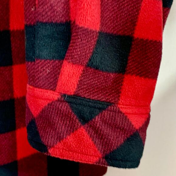 Legendary Whitetails Fleece Flannel Plaid Shirt Mens 3XL Red Tan Black Button Up - Picture 8 of 15